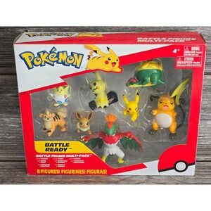Pokemon Battle Figure Multi-Pack 8 Figures Pikachu Eevee Raichu Jazwares PKW2687